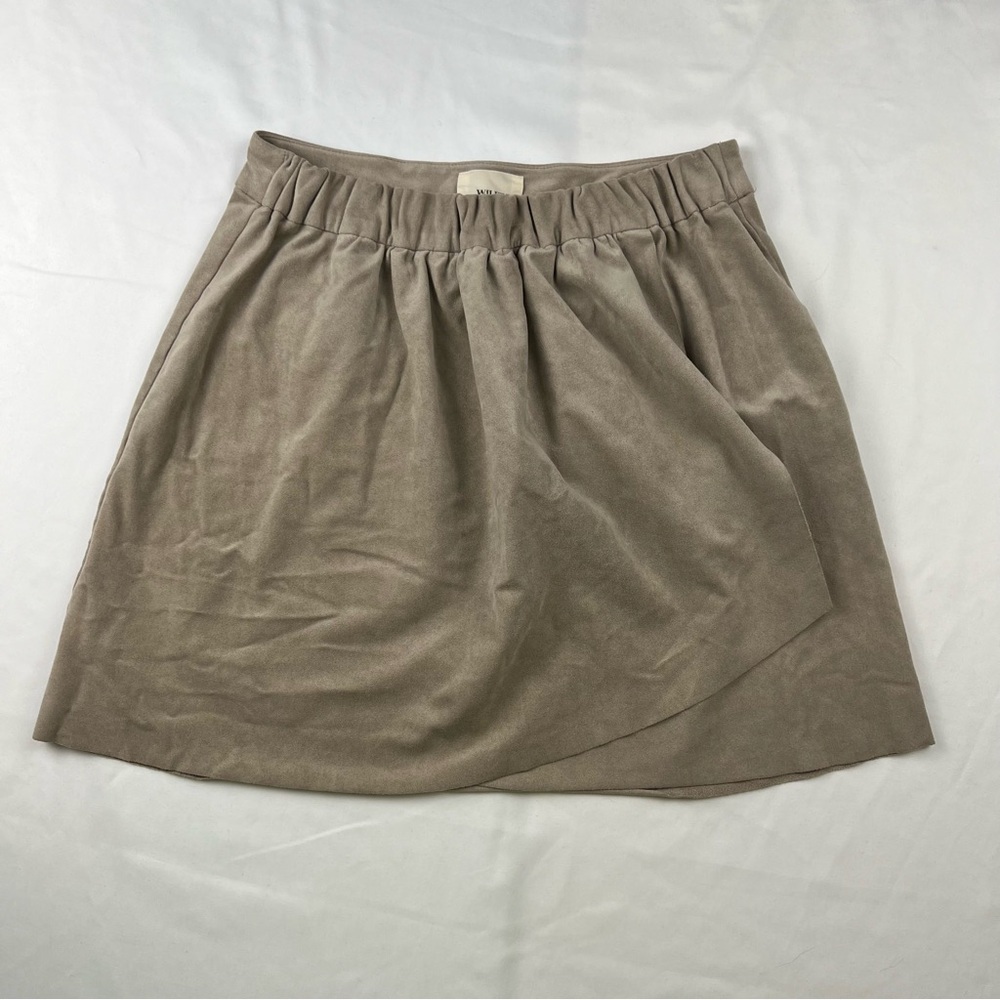 Wilfred Free - Women’s Wrap Skirt - Vegan/Fake Suede - Medium - Tan